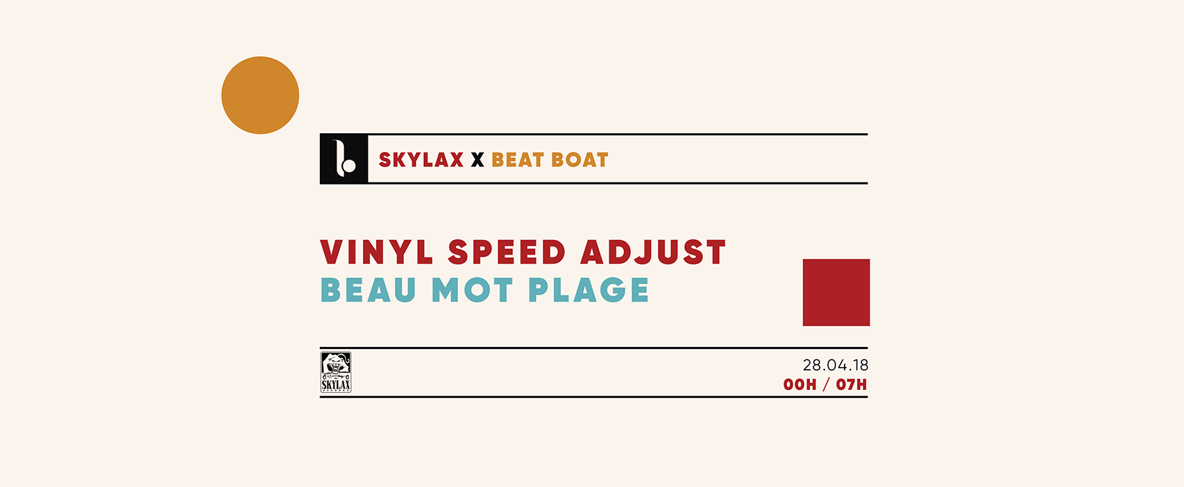 Skylax x Beat Boat : Vinyl Speed Adjust & Beau Mot Plage
