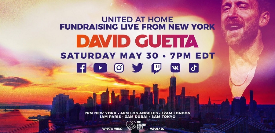 DAVID GUETTA EST DE RETOUR POUR UNE DEUXIÈME EDITION DE UNITED AT HOME #2 DEPUIS NEW YORK CITY !
