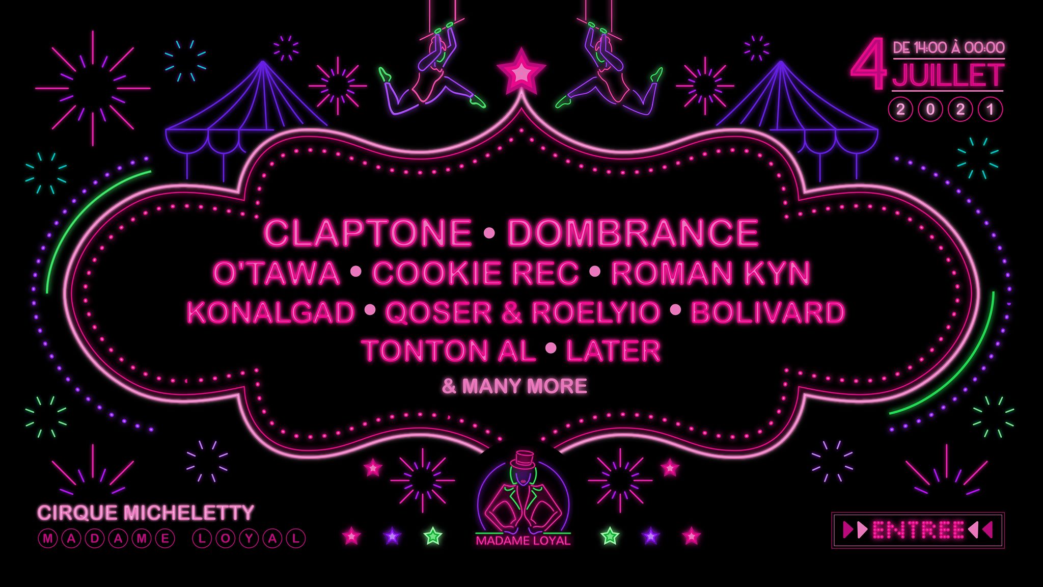 Madame Loyal : Claptone, Dombrance, Cookie Records, O'Tawa & more