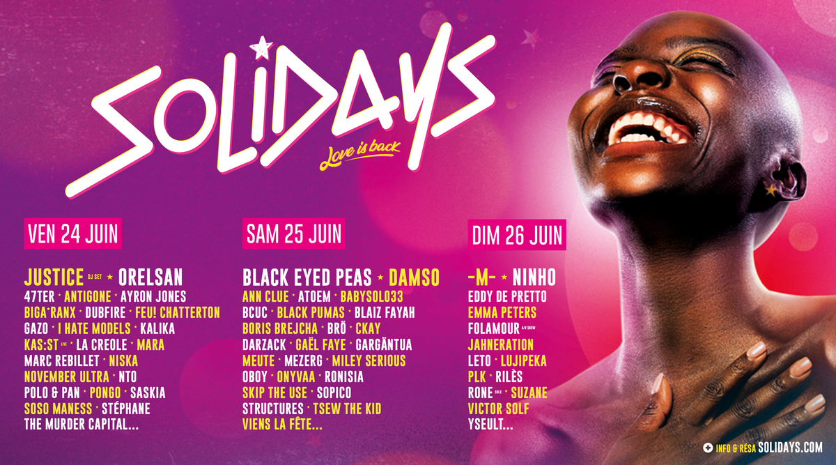 Le SOLIDAYS 2022 « Love is back » arrive ce week-end !